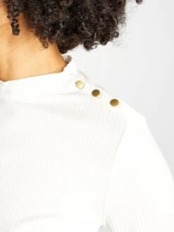 Camiseta De Manga Larga De Punto De Canalé - BLANCO -Zalaris Tienda camiseta de manga larga de punto de canale blanco ann07 1 frb5