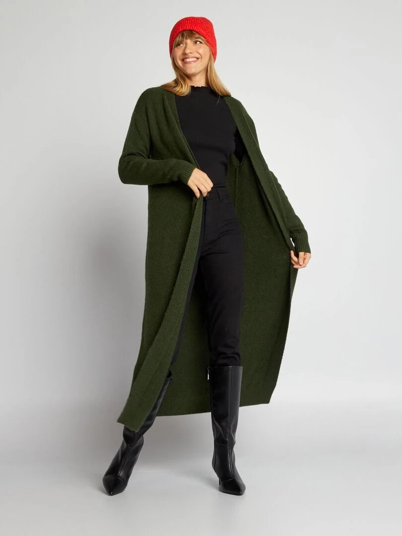 Camiseta De Manga Larga De Punto De Canalé - Negro 4 Camiseta De Manga Larga De Punto De Canalé - Negro - Imagen 2