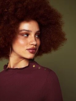 Camiseta De Manga Larga De Punto De Canalé - RUIBARBO -Zalaris Tienda camiseta de manga larga de punto de canale ruibarbo ann07 3 frb3