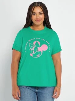 Camiseta De 'Minnie' De Manga Corta - VERDE -Zalaris Tienda camiseta de minnie de manga corta verde aid44 2 frb4