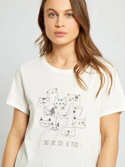 Camiseta De Punto - BLANCO -Zalaris Tienda camiseta de punto blanco zn736 1 frb3