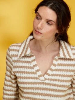 Camiseta De Punto Croché - BEIGE 9 Camiseta De Punto Croché - BEIGE -Zalaris Tienda camiseta de punto croche beige aev11 1 frb3