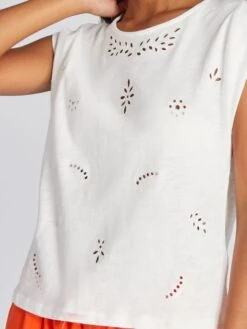 Camiseta De Punto De Canalé Con Calados - BEIGE -Zalaris Tienda camiseta de punto de canale con calados beige asa79 1 frb5