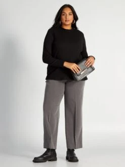 Camiseta De Punto De Canalé - Negro -Zalaris Tienda camiseta de punto de canale negro aod44 2 frb2