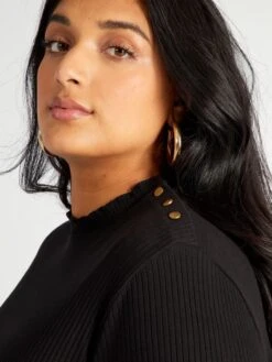 Camiseta De Punto De Canalé - Negro -Zalaris Tienda camiseta de punto de canale negro aod44 2 frb4