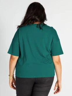 Camiseta De Punto De Manga Corta - VERDE -Zalaris Tienda camiseta de punto de manga corta verde alb02 1 frb4