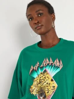 Camiseta De Punto 'Def Leppard' - VERDE -Zalaris Tienda camiseta de punto def leppard verde aet38 2 frb3