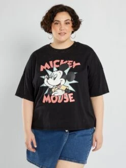 Camiseta De Punto 'Mickey' - NEGRO -Zalaris Tienda camiseta de punto mickey negro amn48 1 frb5