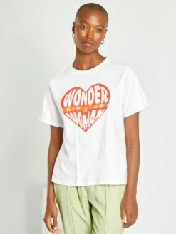Camiseta De Punto 'Wonder Woman' - Blanco -Zalaris Tienda camiseta de punto wonder woman blanco abb30 1 frb5