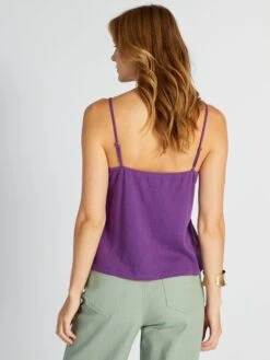 Camiseta De Tirantes Con Bordados - PÚRPURA -Zalaris Tienda camiseta de tirantes con bordados purpura asm29 2 frb3