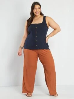 Camiseta De Tirantes Con Botones De Fantasía - AZUL -Zalaris Tienda camiseta de tirantes con botones de fantasia azul ahg73 3 frb2