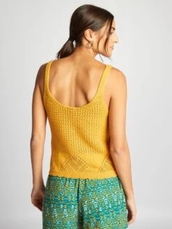 Camiseta De Tirantes De Croché - AMARILLO -Zalaris Tienda camiseta de tirantes de croche amarillo ajd71 2 frb4