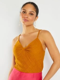 Camiseta De Tirantes Finos - AMARILLO