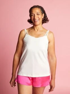 Camiseta De Tirantes Finos De Pijama Posoperatorio - Blanco