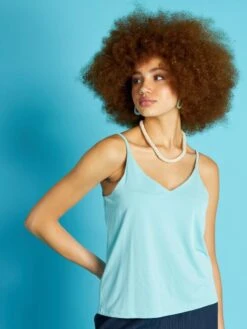 Camiseta De Tirantes Finos - TURQUESA -Zalaris Tienda camiseta de tirantes finos turquesa avy01 2 frb5