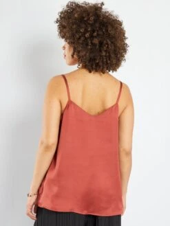 Camiseta De Tirantes Satinada - ROJO -Zalaris Tienda camiseta de tirantes satinada rojo adz95 2 frb4