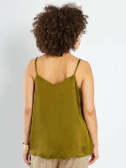 Camiseta De Tirantes Satinada - VERDE -Zalaris Tienda camiseta de tirantes satinada verde adz95 3 frb3