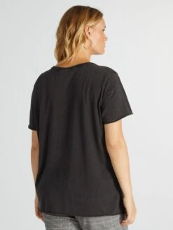 Camiseta Estampada Con Cuello Redondo 'Only' - Negro -Zalaris Tienda camiseta estampada con cuello redondo only negro amd92 1 frb4