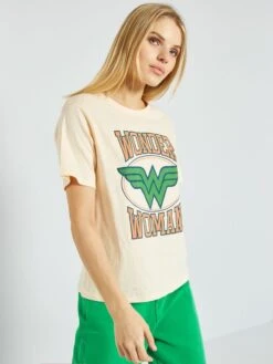 Camiseta Estampada 'Wonder Woman' 'DC Comics Originals' - BEIGE -Zalaris Tienda camiseta estampada wonder woman dc comics originals beige abb27 1 frb4