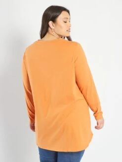 Camiseta Larga De Manga Larga - NARANJA -Zalaris Tienda camiseta larga de manga larga naranja aes69 1 frb2
