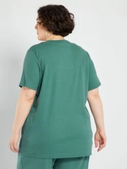 Camiseta Lisa De Canalé - VERDE -Zalaris Tienda camiseta lisa de canale verde aer31 2 frb3