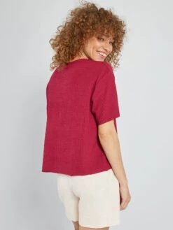 Camiseta Lisa De Manga Corta - REMOLACHA ROJA -Zalaris Tienda camiseta lisa de manga corta remolacha roja avx45 1 frb3