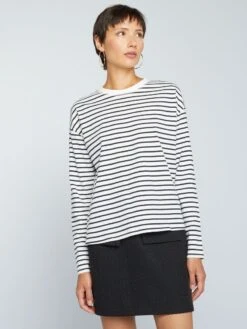 Camiseta Marinera De Punto - Branco/preto -Zalaris Tienda camiseta marinera de punto brancopreto agi86 7 frb4