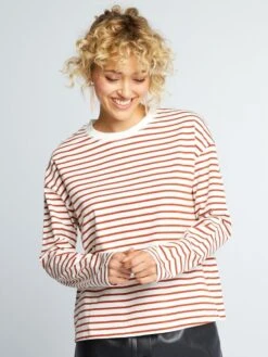 Camiseta Marinera De Punto - Naranja/blanco -Zalaris Tienda camiseta marinera de punto naranjablanco agi86 3 frb3