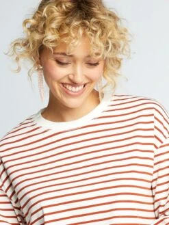 Camiseta Marinera De Punto - Naranja/blanco -Zalaris Tienda camiseta marinera de punto naranjablanco agi86 3 frb4