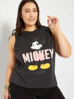 Camiseta 'Mickey' Sin Mangas - NEGRO -Zalaris Tienda camiseta mickey sin mangas negro zr796 1 frb3