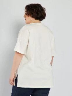 Camiseta Oversize De Punto - BLANCO -Zalaris Tienda camiseta oversize de punto blanco aju03 2 frb3