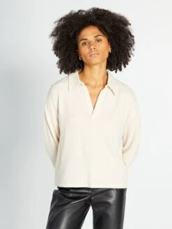 Camiseta Polo De Punto Suave - VL_BEIGE -Zalaris Tienda camiseta polo de punto suave vlbeige anc81 2 frb4