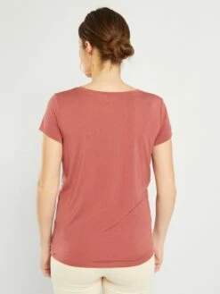 Camiseta Premamá Anudada Por Delante - ROJO 7 Camiseta Premamá Anudada Por Delante - ROJO -Zalaris Tienda camiseta premama anudada por delante rojo ahq35 2 frb3