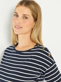 Camiseta Premamá De Estilo Marinero - AZUL -Zalaris Tienda camiseta premama de estilo marinero azul aho45 1 frb3