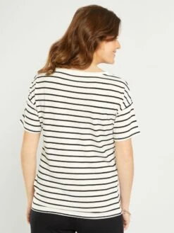 Camiseta Premamá De Estilo Marinero - BLANCO -Zalaris Tienda camiseta premama de estilo marinero blanco aho45 2 frb3