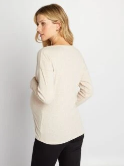 Camiseta Premamá De Material De Jersey - BEIGE 8 Camiseta Premamá De Material De Jersey - BEIGE -Zalaris Tienda camiseta premama de material de jersey beige ala76 2 frb3