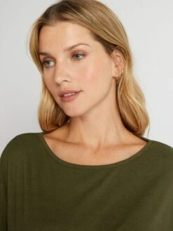 Camiseta Premamá De Material De Jersey - KAKI -Zalaris Tienda camiseta premama de material de jersey kaki ala76 1 frb4