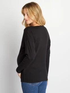 Camiseta Premamá De Material De Jersey - Negro -Zalaris Tienda camiseta premama de material de jersey negro ala76 3 frb3