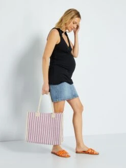 Zalaris Tienda -Zalaris Tienda camiseta premama de tirantes con estampado negro zr335 3 frb2