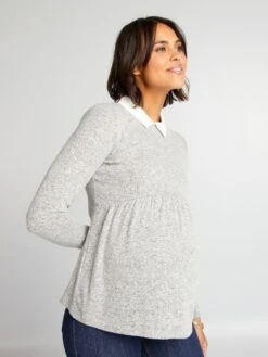 Camiseta Premamá - GRIS -Zalaris Tienda camiseta premama gris akv33 2 frb3