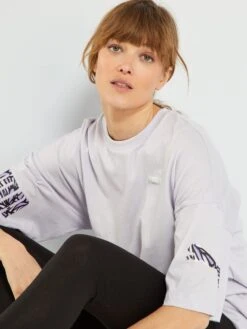 Camiseta 'Puma' Con Cuello Redondo - PURPURA 10 Camiseta 'Puma' Con Cuello Redondo - PURPURA -Zalaris Tienda camiseta puma con cuello redondo purpura ana17 1 frb3