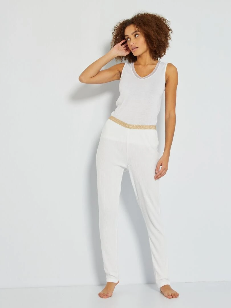 Camiseta Sin Mangas Abrigada Con Encaje 'Hekla Par Lemahieu' - Blanco 5 Camiseta Sin Mangas Abrigada Con Encaje 'Hekla Par Lemahieu' - Blanco - Imagen 3