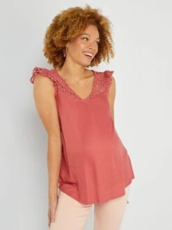 Camiseta Sin Mangas De Ceremonia - Rojo Polvo