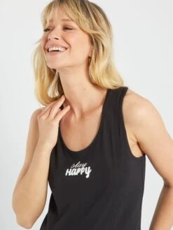 Camiseta Sin Mangas De Deporte De Punto - Negro -Zalaris Tienda camiseta sin mangas de deporte de punto negro alb31 3 frb4