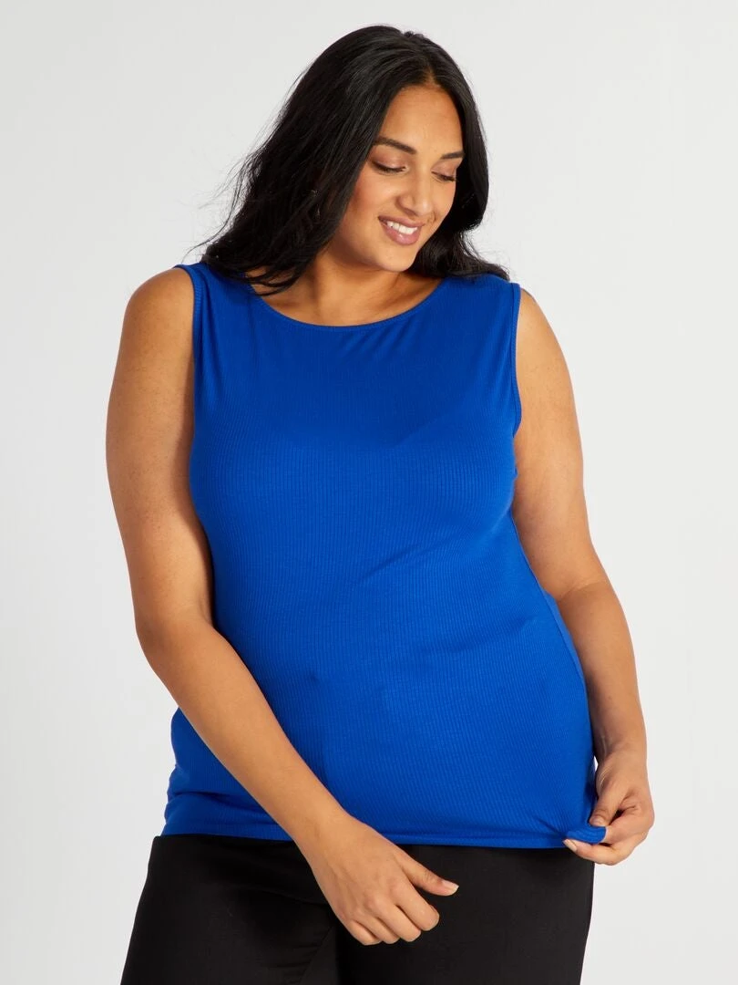 Camiseta Sin Mangas De Punto De Canalé Con Cuello Barco - HO_SURFTHE 7 Camiseta Sin Mangas De Punto De Canalé Con Cuello Barco - HO_SURFTHE - Imagen 5