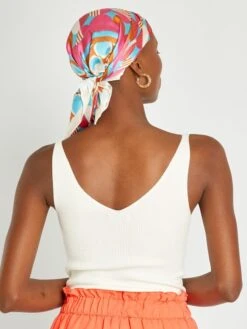 Camiseta Sin Mangas De Punto De Canalé 'JDC' - Blanco -Zalaris Tienda camiseta sin mangas de punto de canale jdc blanco zq402 3 frb2