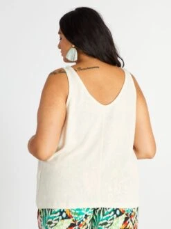 Camiseta Sin Mangas De Punto Vaporoso - AS BEIGE -Zalaris Tienda camiseta sin mangas de punto vaporoso as beige awa28 1 frb4