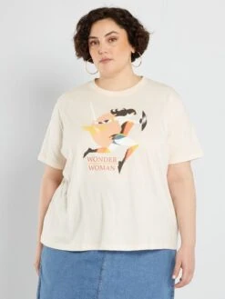 Camiseta 'Wonder Woman' De Punto - ROSA