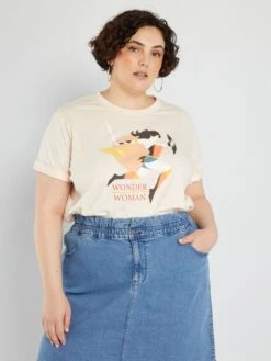 Camiseta 'Wonder Woman' De Punto - ROSA -Zalaris Tienda camiseta wonder woman de punto rosa zq343 1 frb3