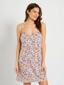 Camisón Con Estampado De Fantasía - BEIGE -Zalaris Tienda camison con estampado de fantasia beige ala63 1 frb3